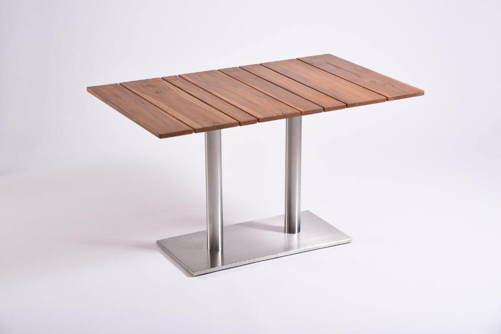 Mesa Rectangular Black Jack con base desmontable acero satinado 74 cm alto 1