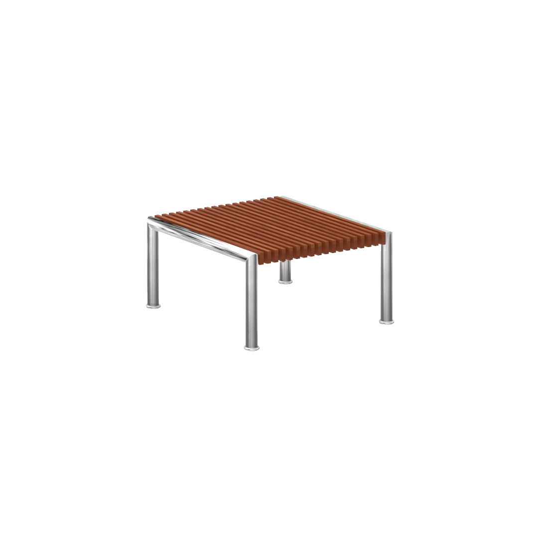 Mesa Baja Cuadrada Tropical Lounge de madera 35 cm