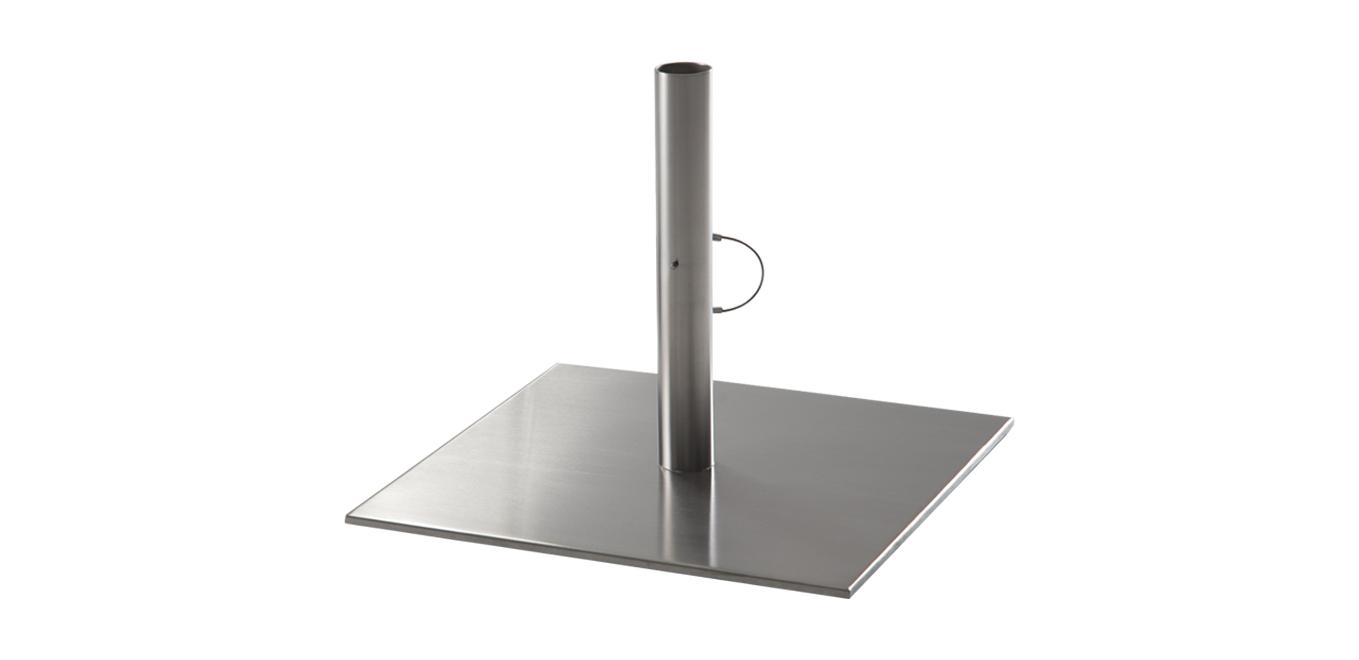 Base Cuadrada para Sombrilla Windward acero satinado 55 cm
