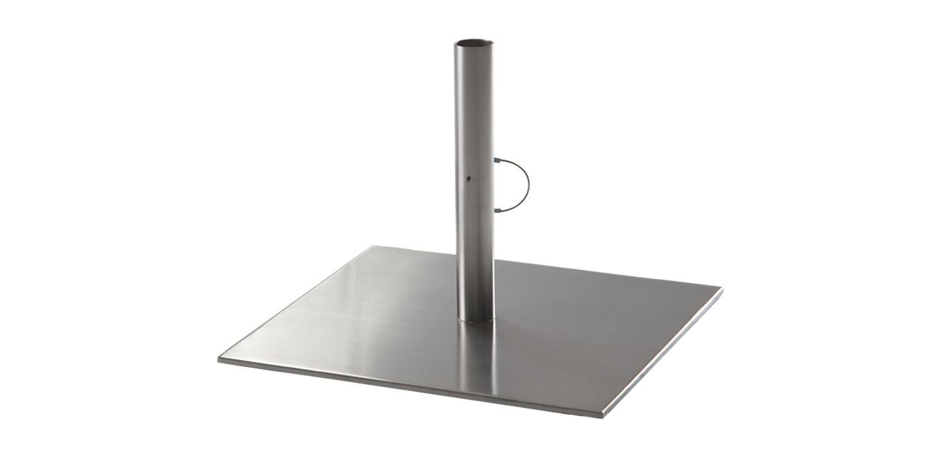 Base Cuadrada Para Sombrilla Leeward acero satinado 80 cm 400