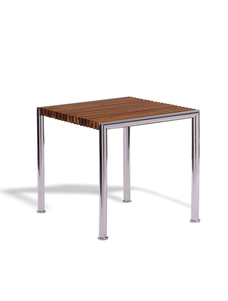 Mesa Lateral Cuadrada Tropical Lounge distanciadores de madera 1