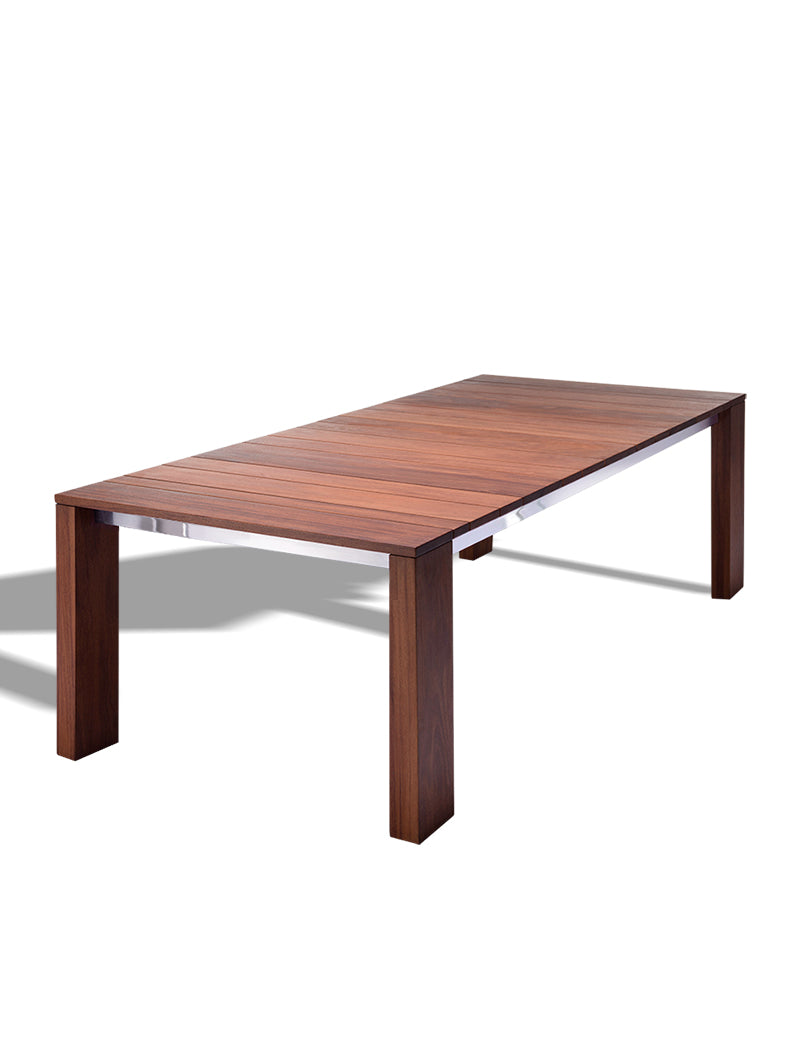 Mesa Rectangular Black Jack viga acero satinado 1