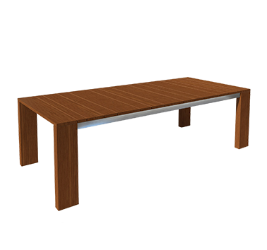 Mesa Rectangular Extensible Black Jack Acero Brillante 342cm