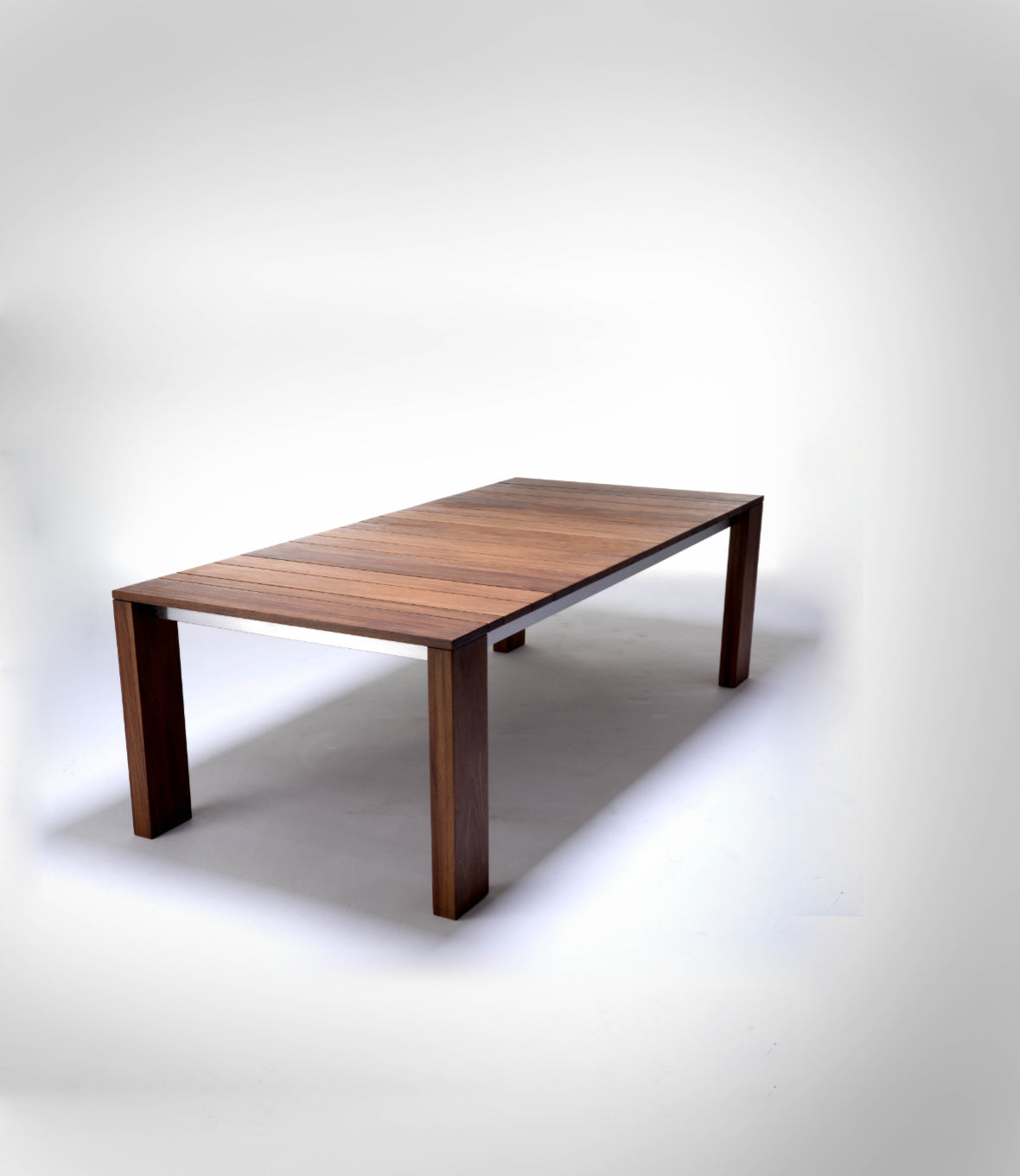 Mesa Rectangular Extensible Black Jack acero satinado 342 cm