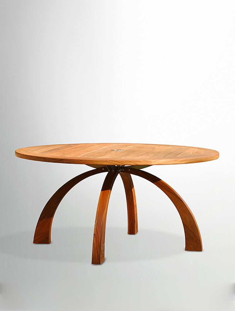 Mesa Redonda Sunset acero satinado 1