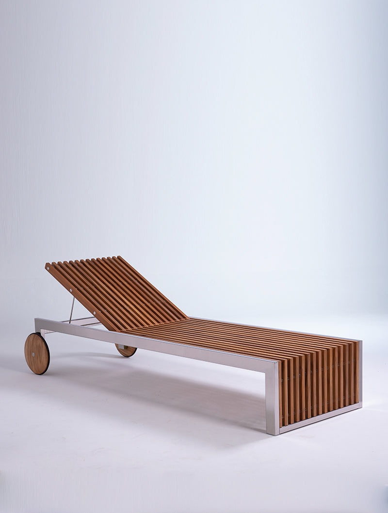 Tumbona Reclinable Trimmer distanciadores de acero satinado 1