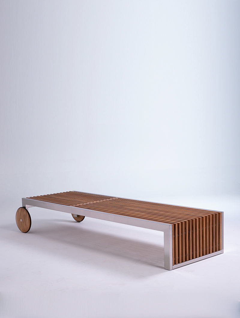 Tumbona Reclinable Trimmer distanciadores de acero satinado 4