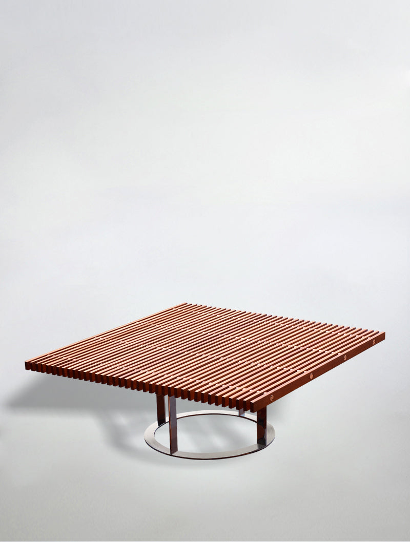 Mesa Baja Cuadrada 99cm Tropical Party separadores madera 2